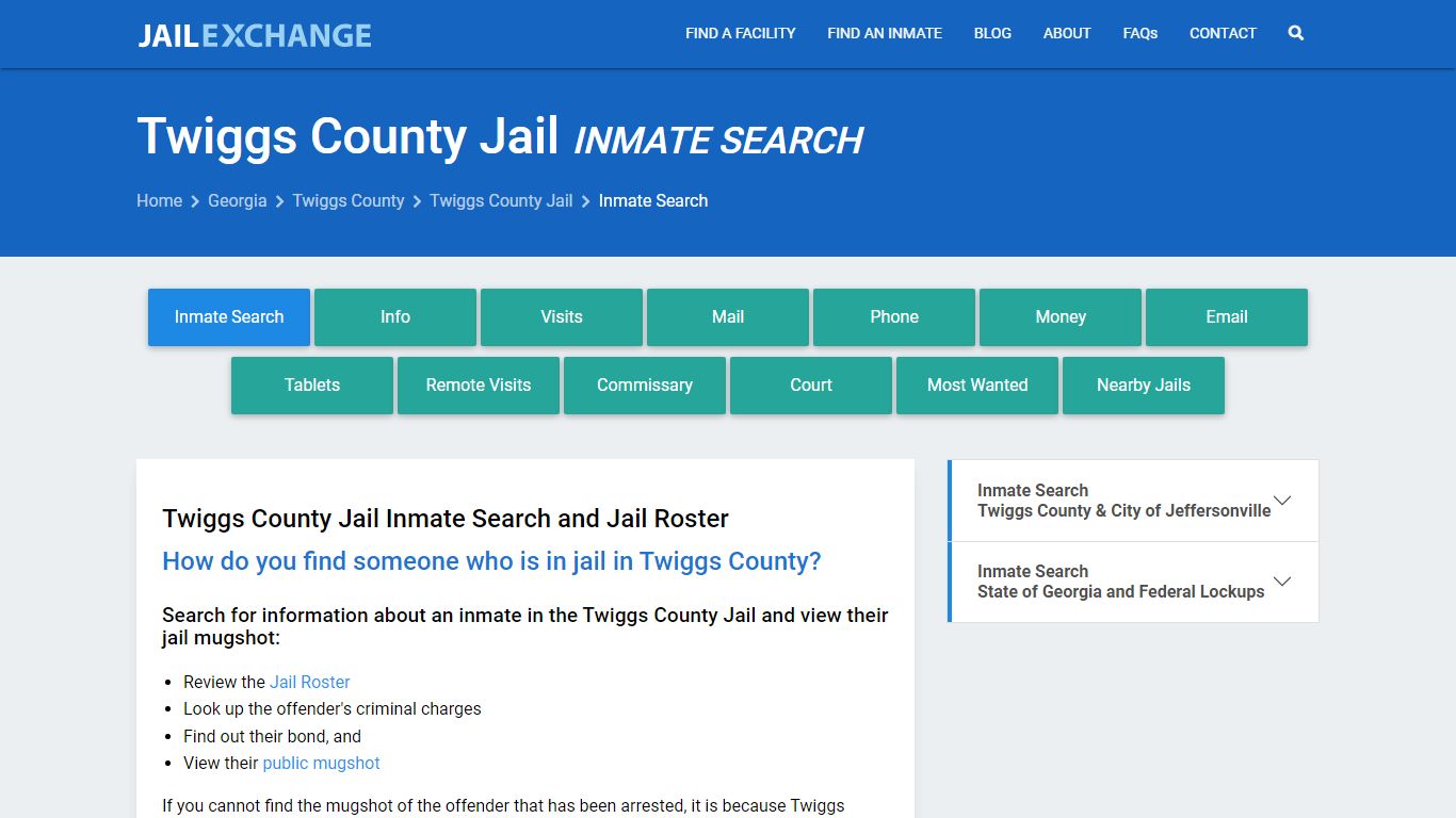 Inmate Search: Roster & Mugshots - Twiggs County Jail, GA